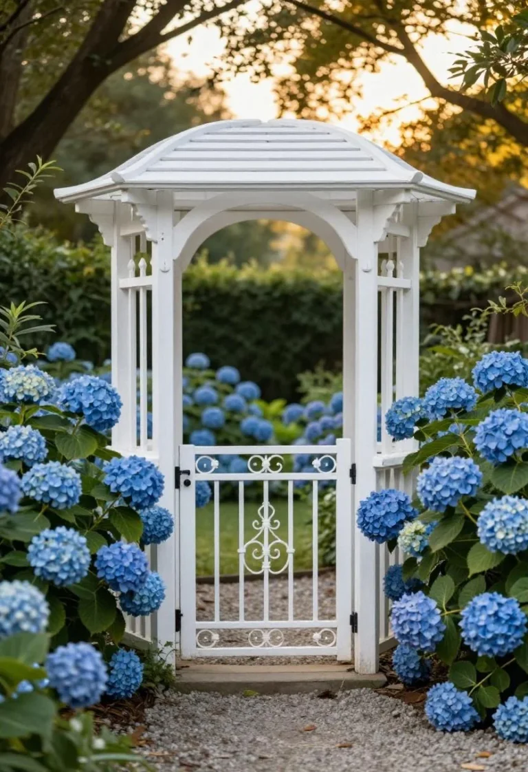 Garden Arbor with Gate Ideas for a Stunning Entrance
