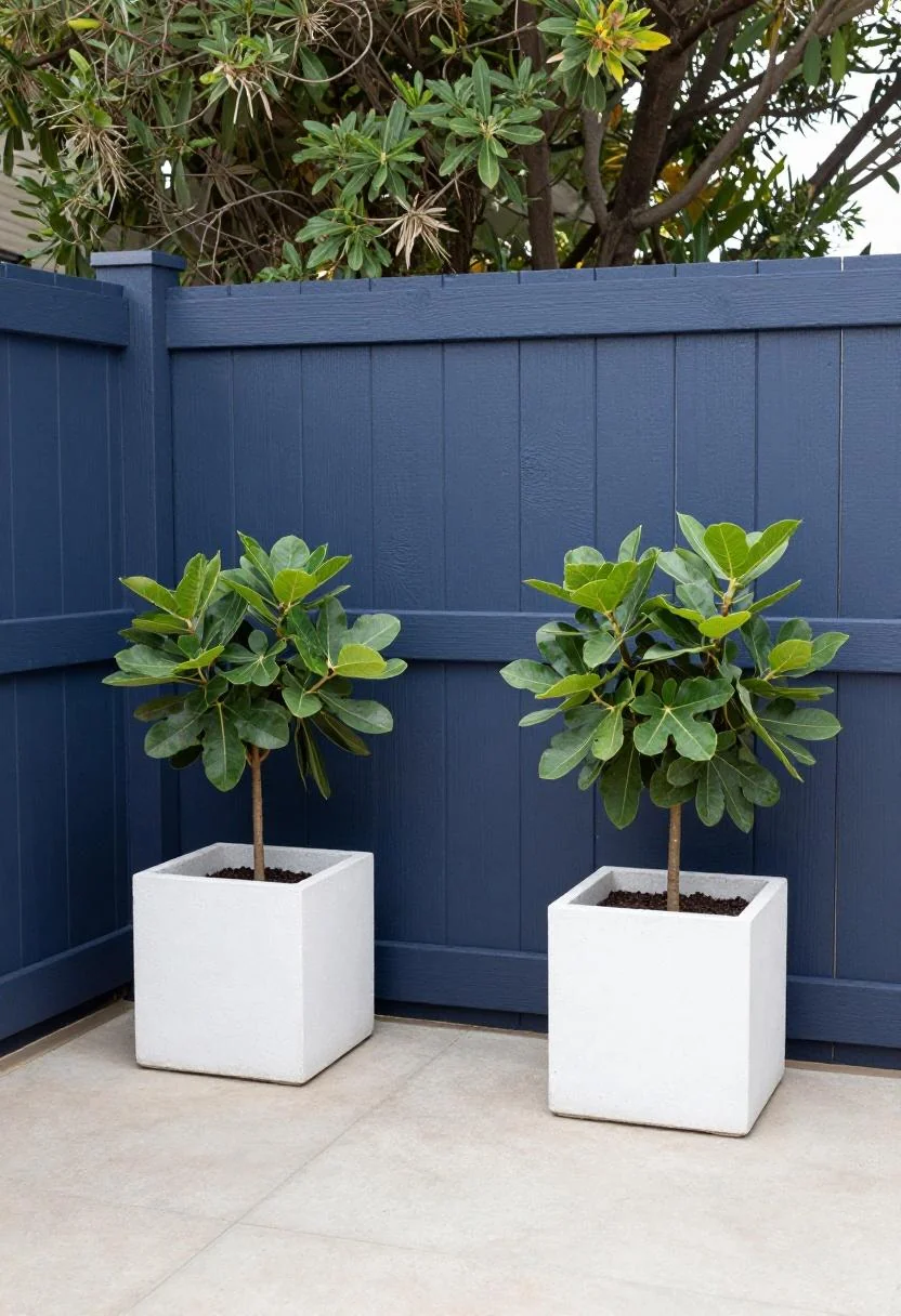 Jade green shed wall backdrop behind a walnut stool fire pit gathering area at a ranch property
